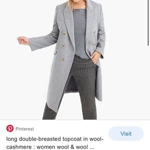 Jcrew double breasted coat- Italian wool cashmere